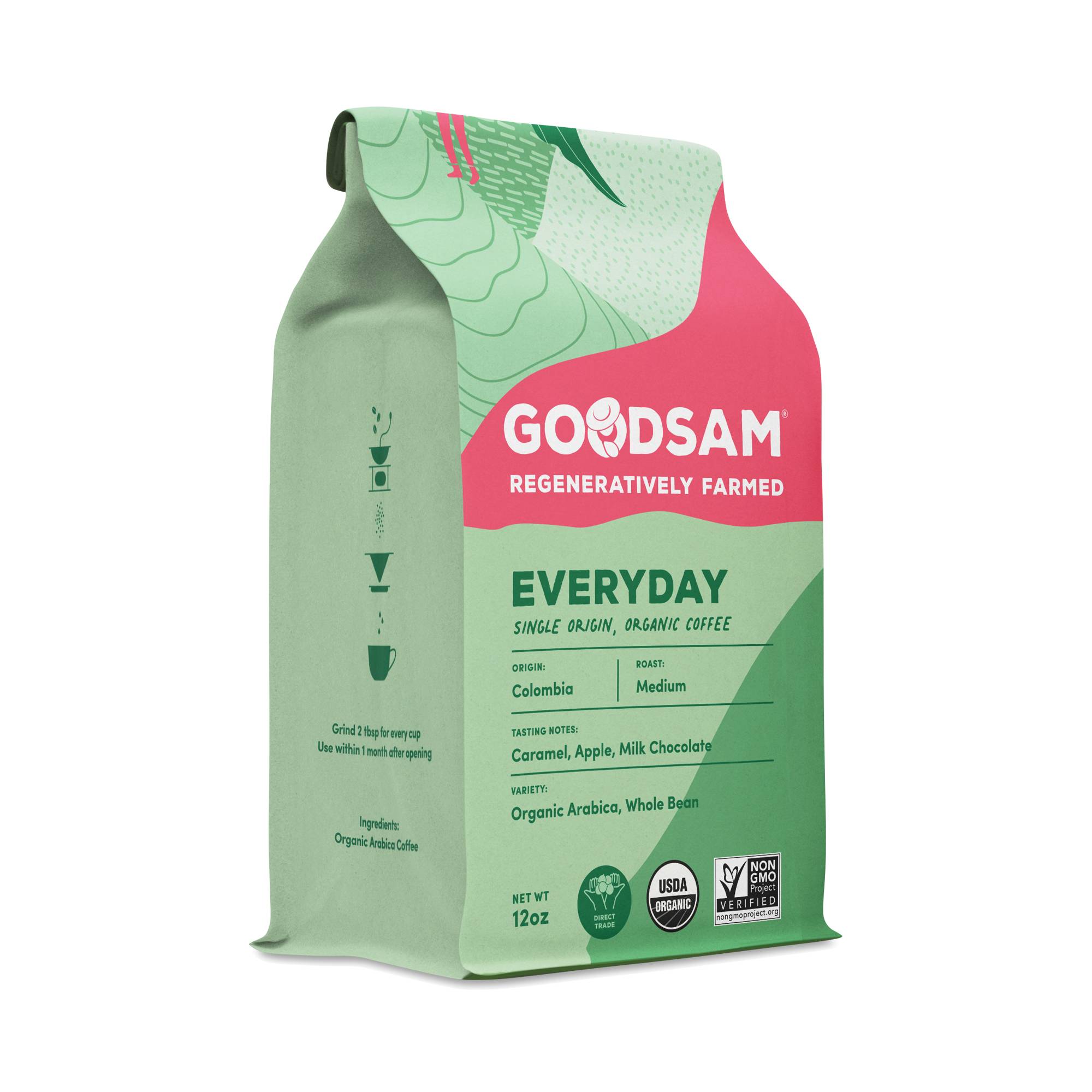 Whole Bean Coffee, Everyday Colombia Medium Roast