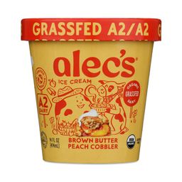 Brown Butter Peach Cobbler Ice Cream