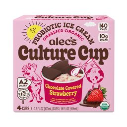 Organic Chocolate Covered Strawberry Probiotic Ice Cream Cups