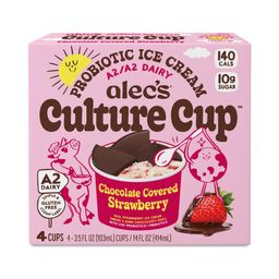 Probiotic Ice Cream Culture Cups, Chocolate Covered Strawberry