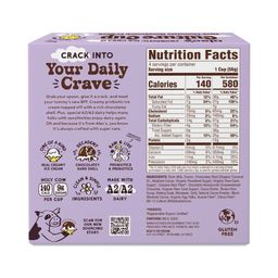 Probiotic Ice Cream Culture Cups, Dark Chocolate Honeycomb Crunch