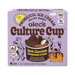 Probiotic Ice Cream Culture Cups, Dark Chocolate Honeycomb Crunch