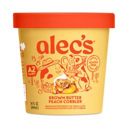 Brown Butter Peach Cobbler Ice Cream