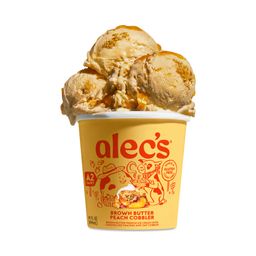 Brown Butter Peach Cobbler Ice Cream