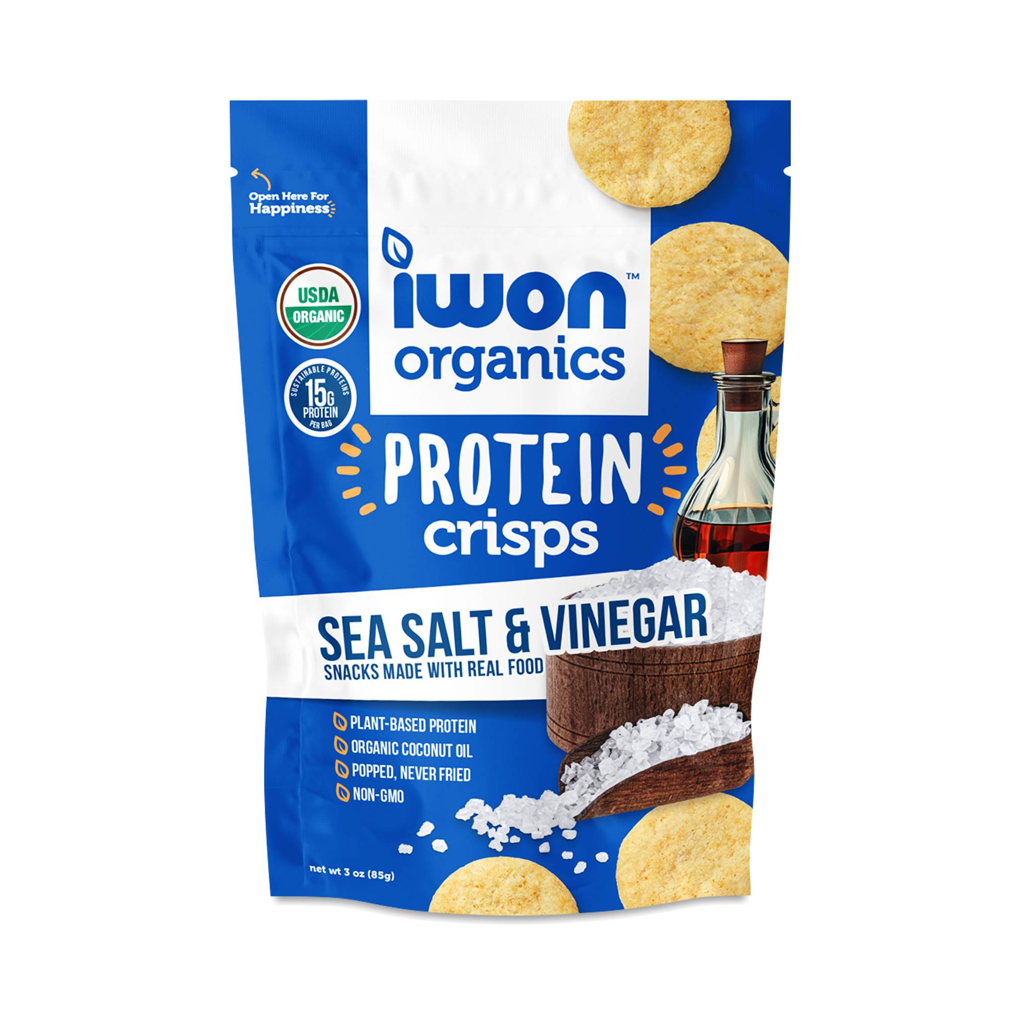 Organic Protein Crisps, Salt & Vinegar
