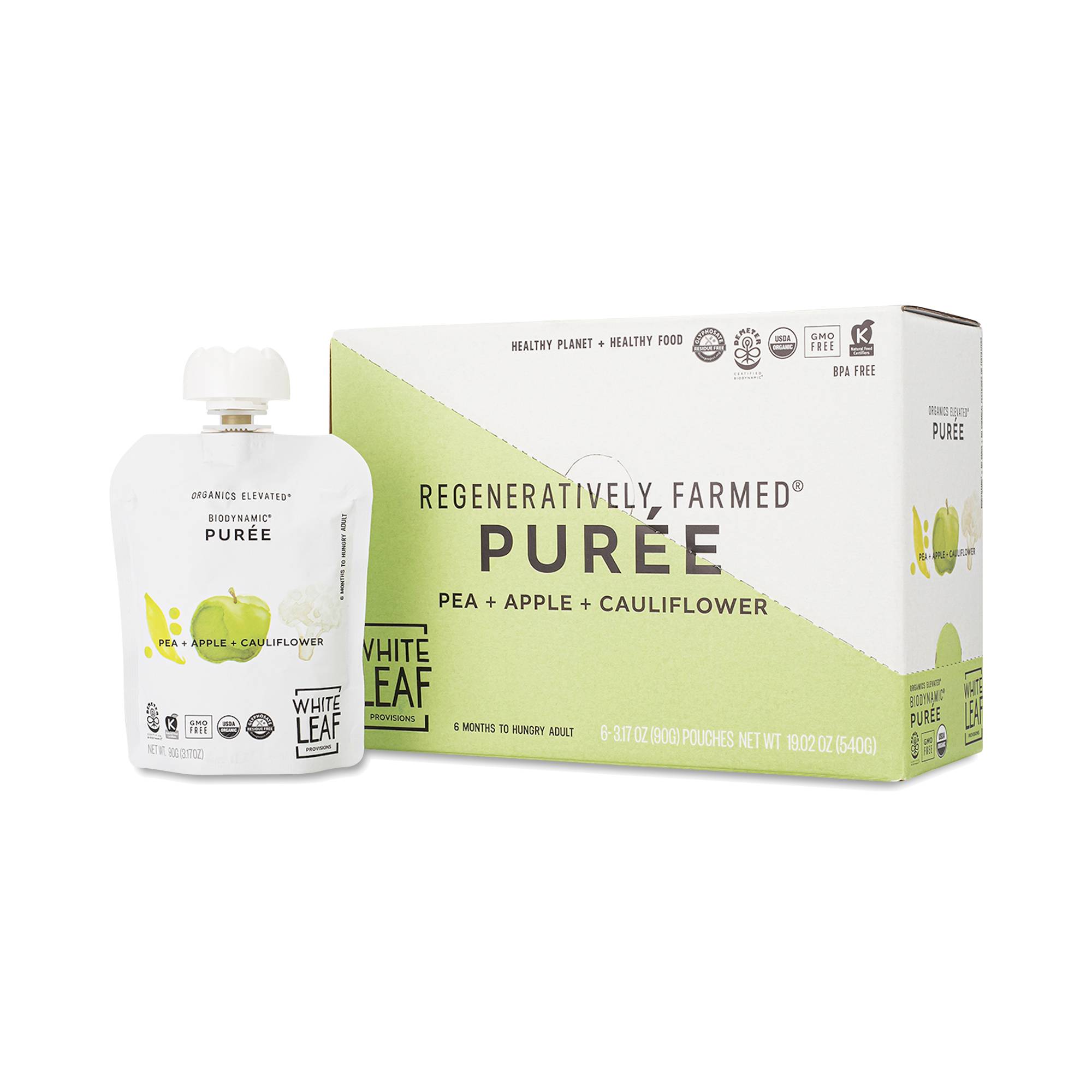 Biodynamic Baby Food, Pea, Apple & Cauliflower