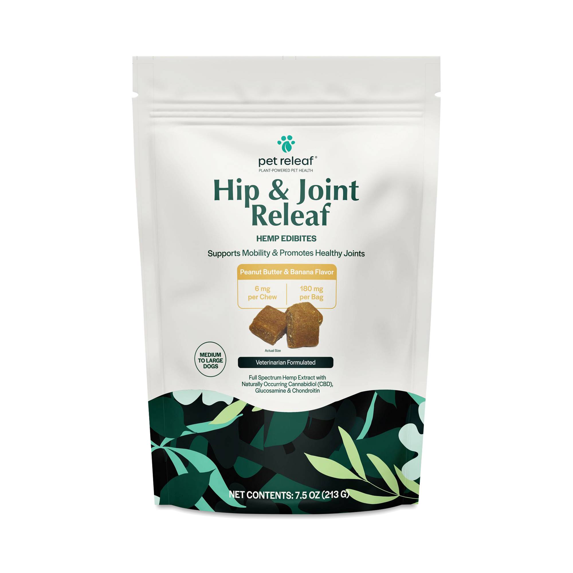 Hip & Joint Releaf, Peanut Butter Banana, Medium & Large Dogs