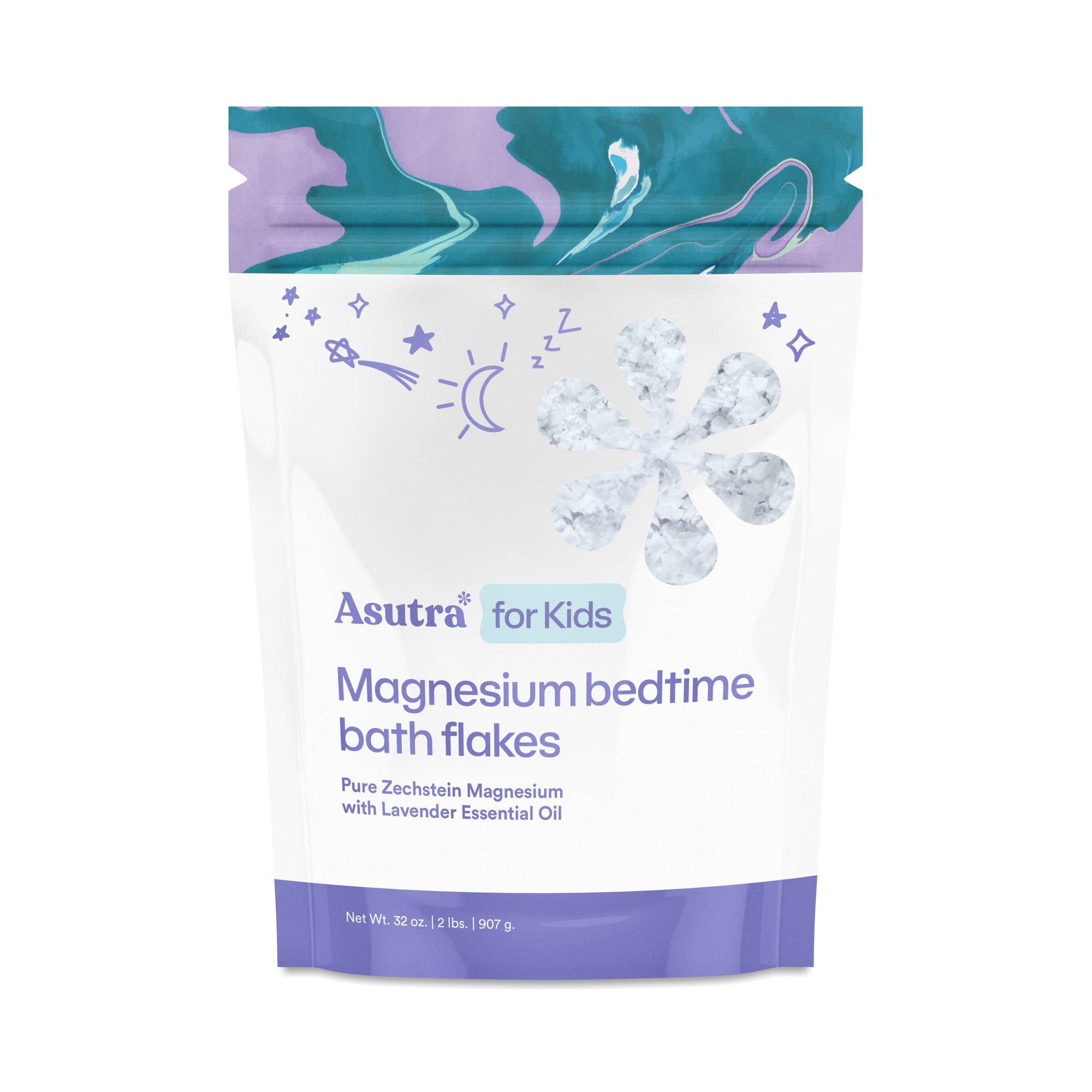 Kids Magnesium Bedtime Bath Flakes, Lavender