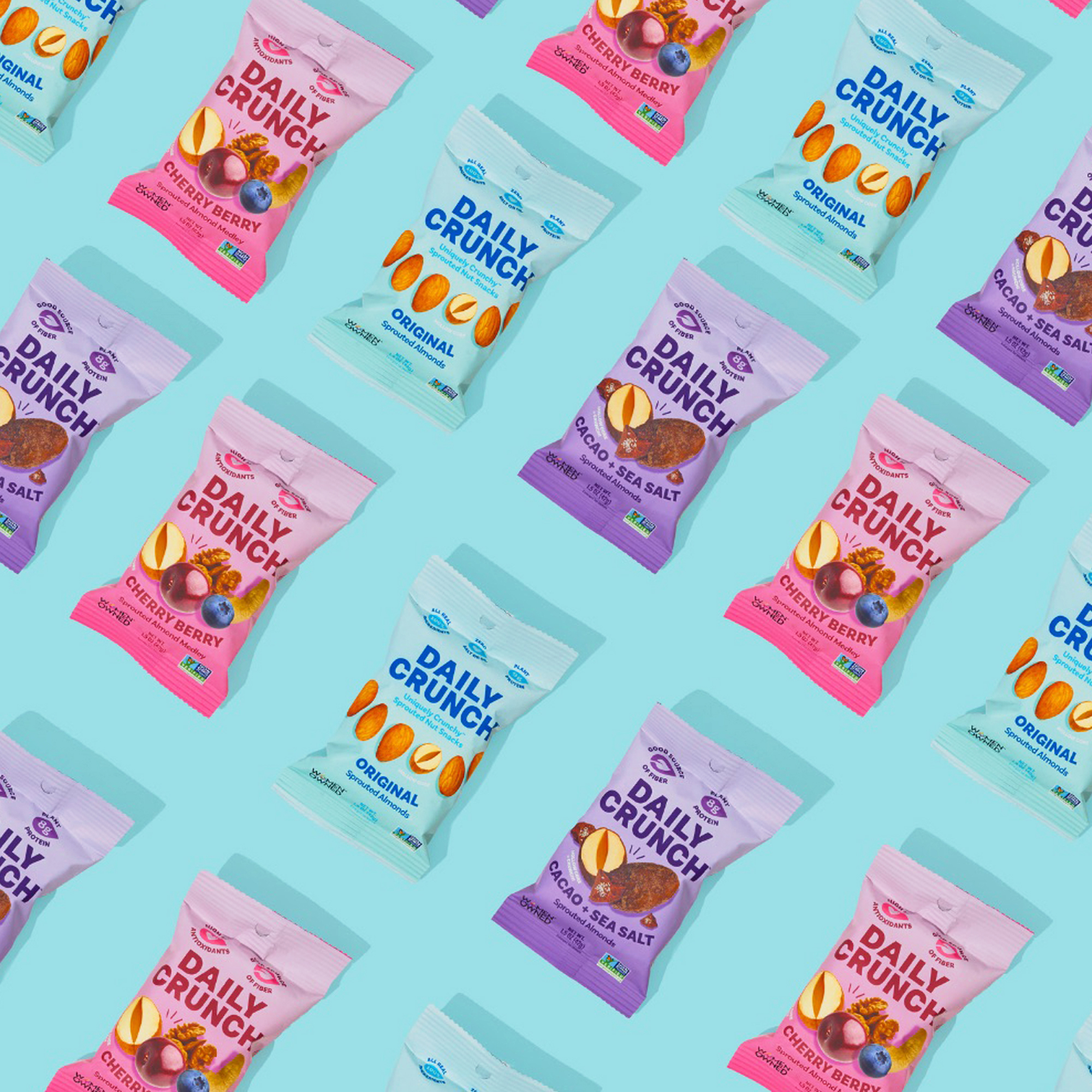 Daily Crunch Snacks Sprouted Almonds, Original Snack Packs