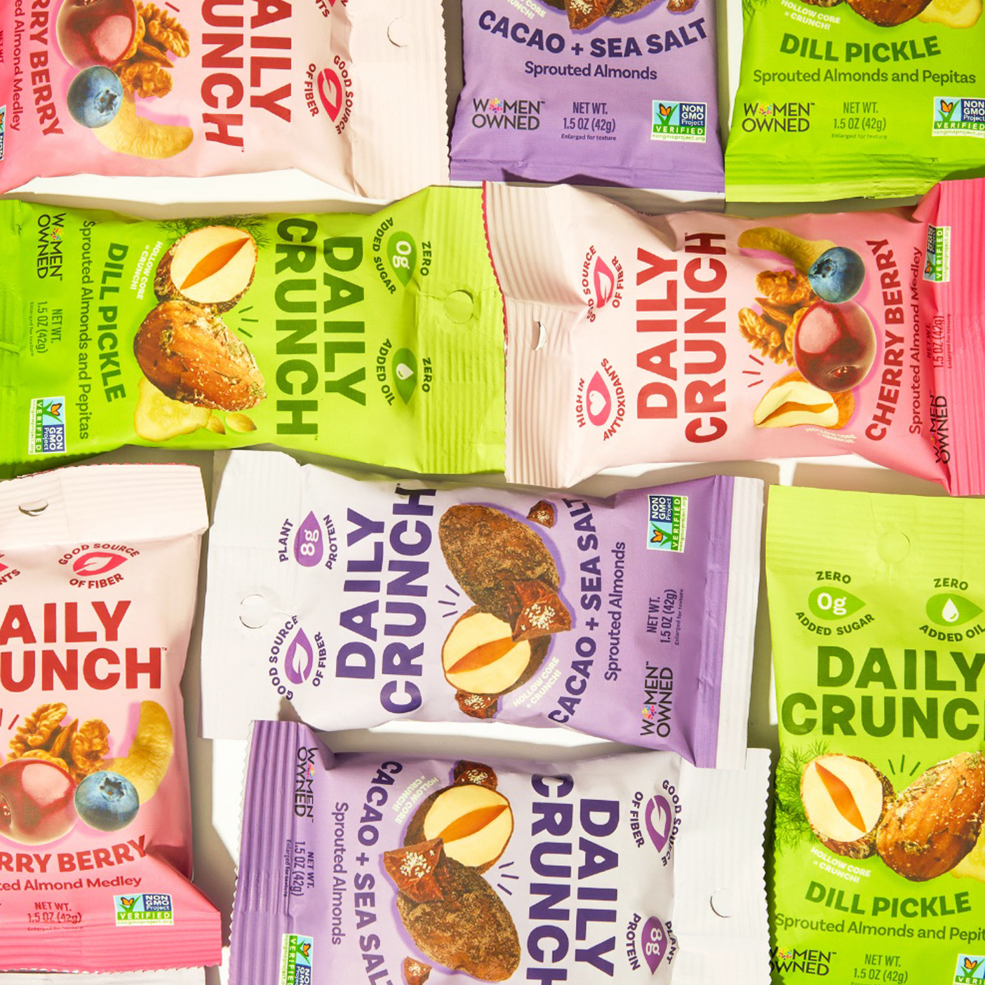 Daily Crunch Snacks Sprouted Almonds, Original Snack Packs