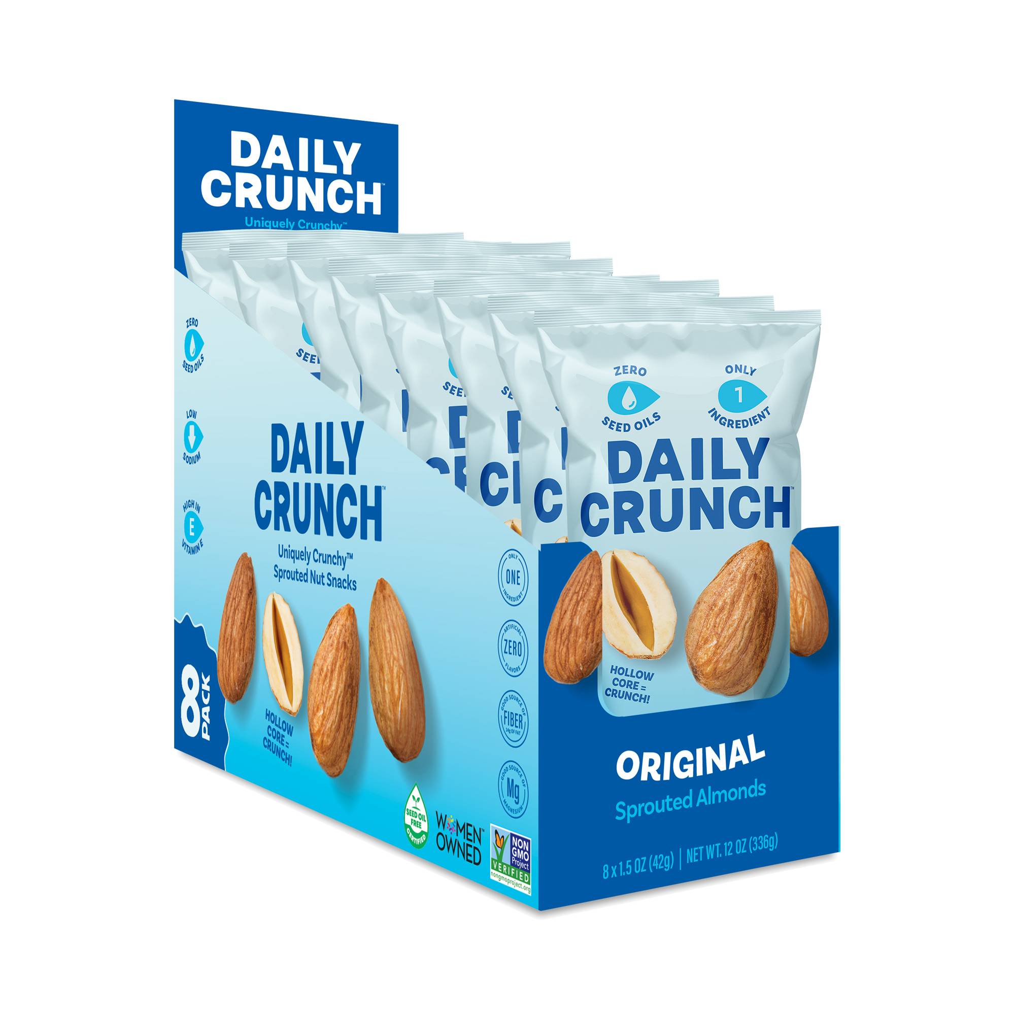 Sprouted Almonds, Original Snack Packs