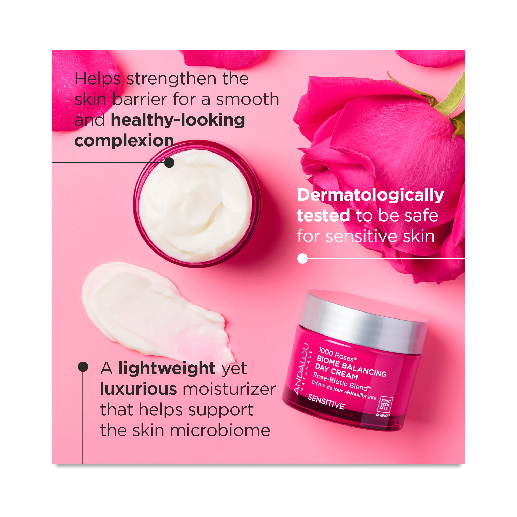 Andalou Naturals 1000 ROSES® Biome Balancing Day Cream | Thrive Market