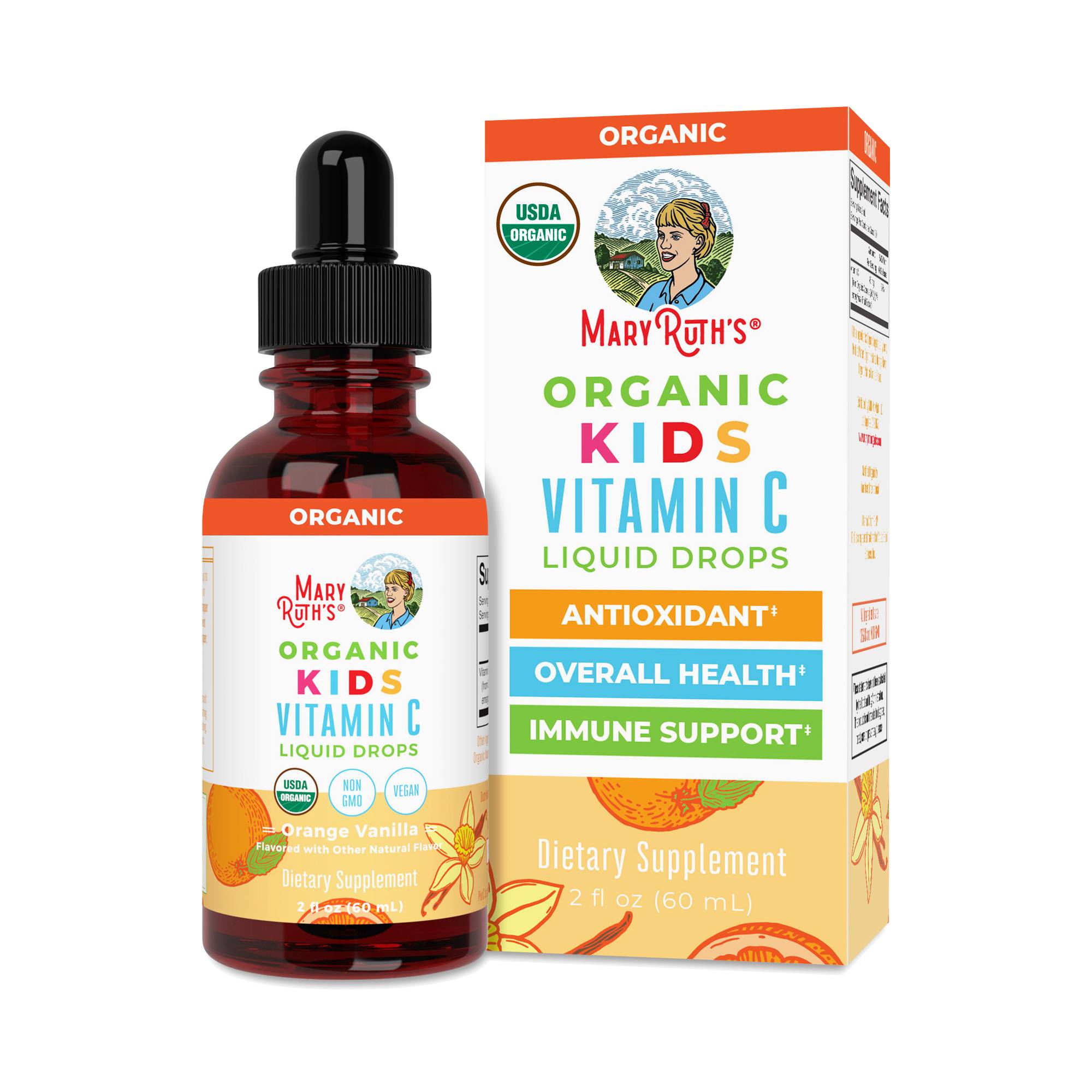 Kids Vitamin C Drops, Orange Vanilla