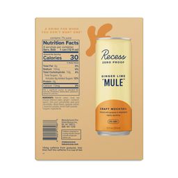 Zero Proof Craft Mocktail, Ginger Lime "Mule"