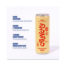 Sparkling Wellness Water Hydration + Energy, Mango