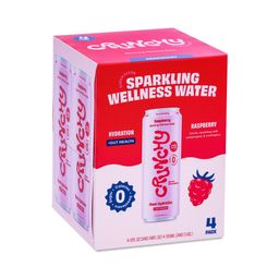 Sparkling Wellness Water Hydration + Gut Health, Raspberry