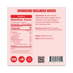 Sparkling Wellness Water Hydration + Gut Health, Raspberry