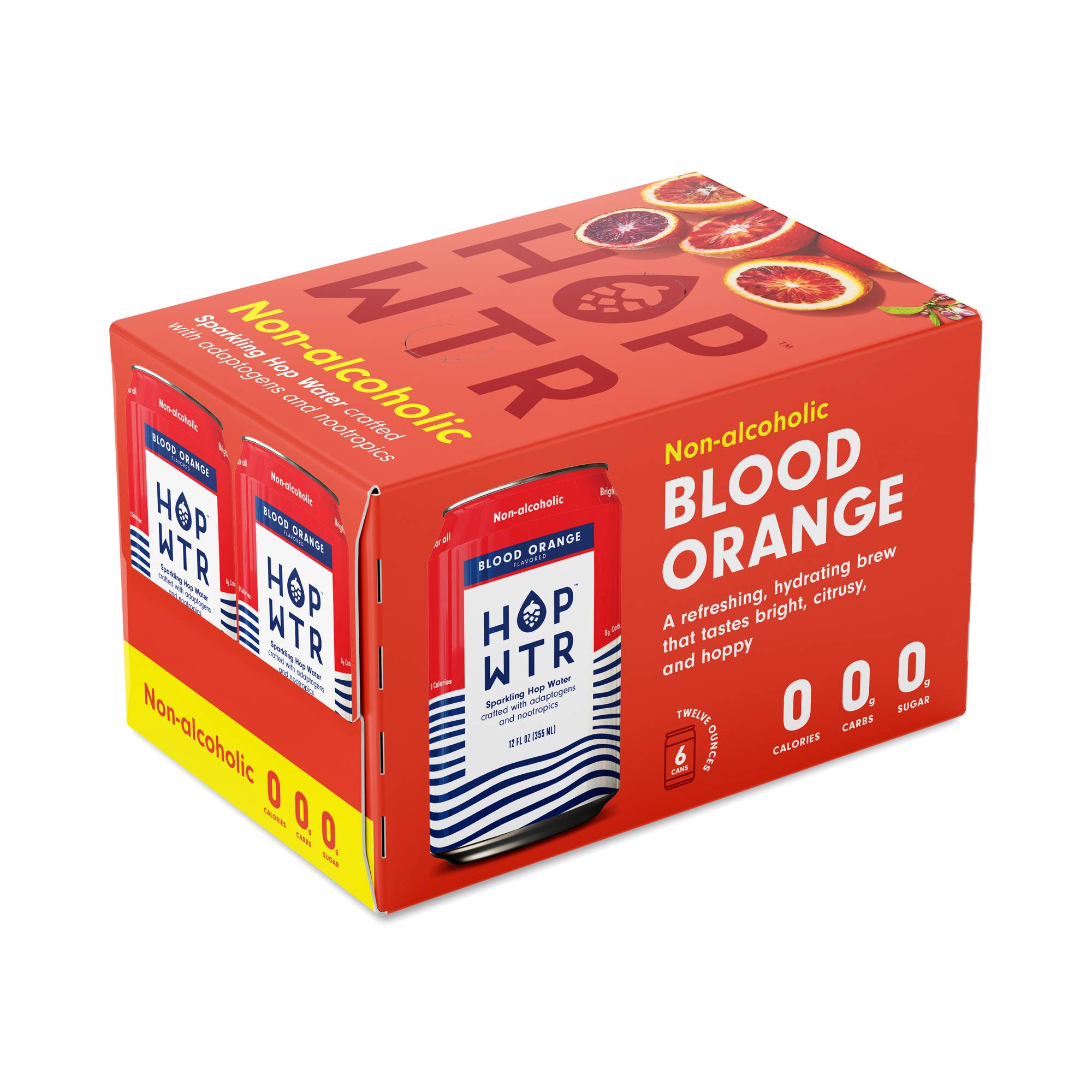 Sparkling Hop Water, Blood Orange