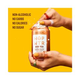 Non-Alcoholic Sparkling Hop Tea, Peach Iced Tea