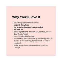 Sourdough Panko Breadcrumbs, Plain