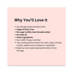 Sourdough Panko Breadcrumbs, Italiano
