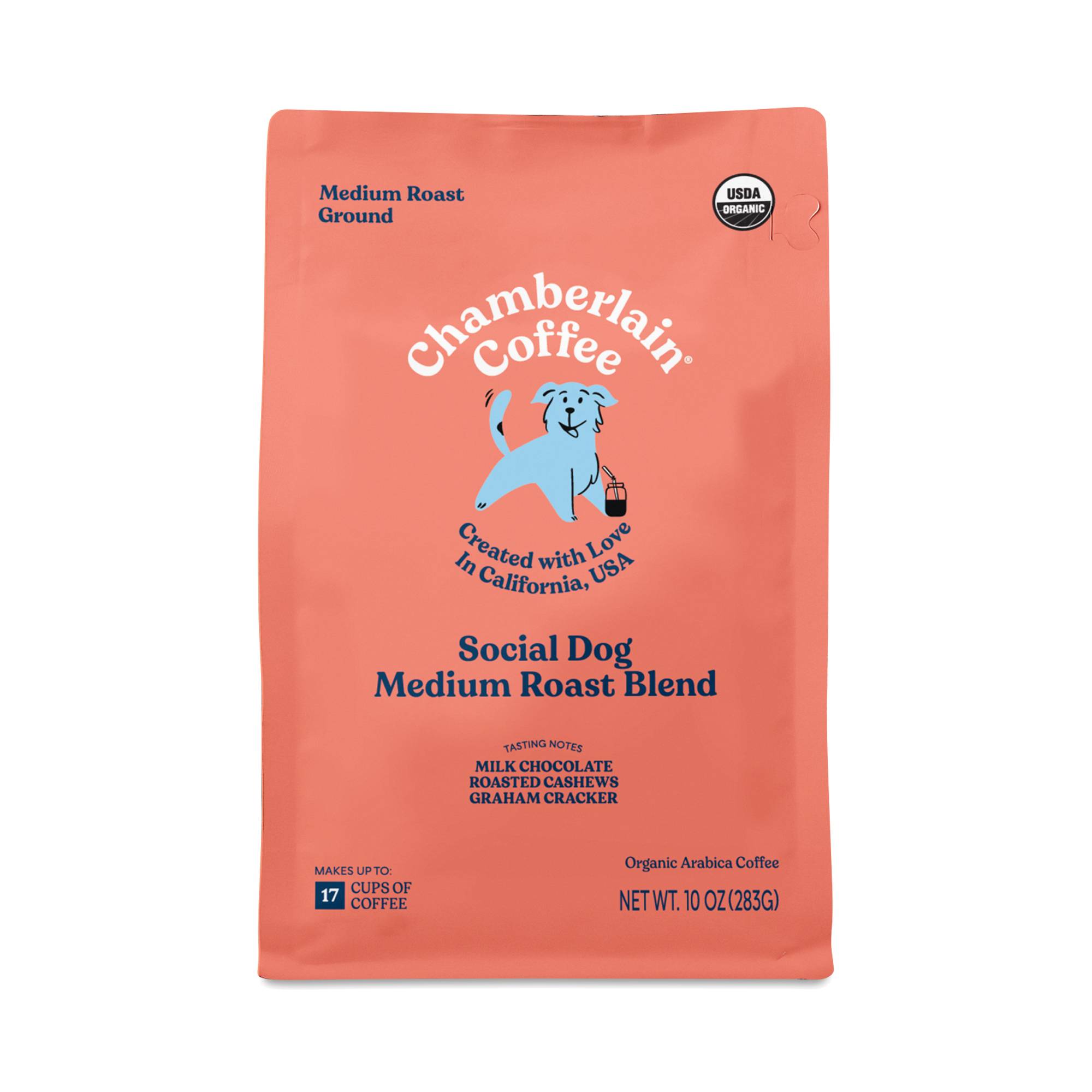 Ground Coffee, Social Dog Medium Roast Blend