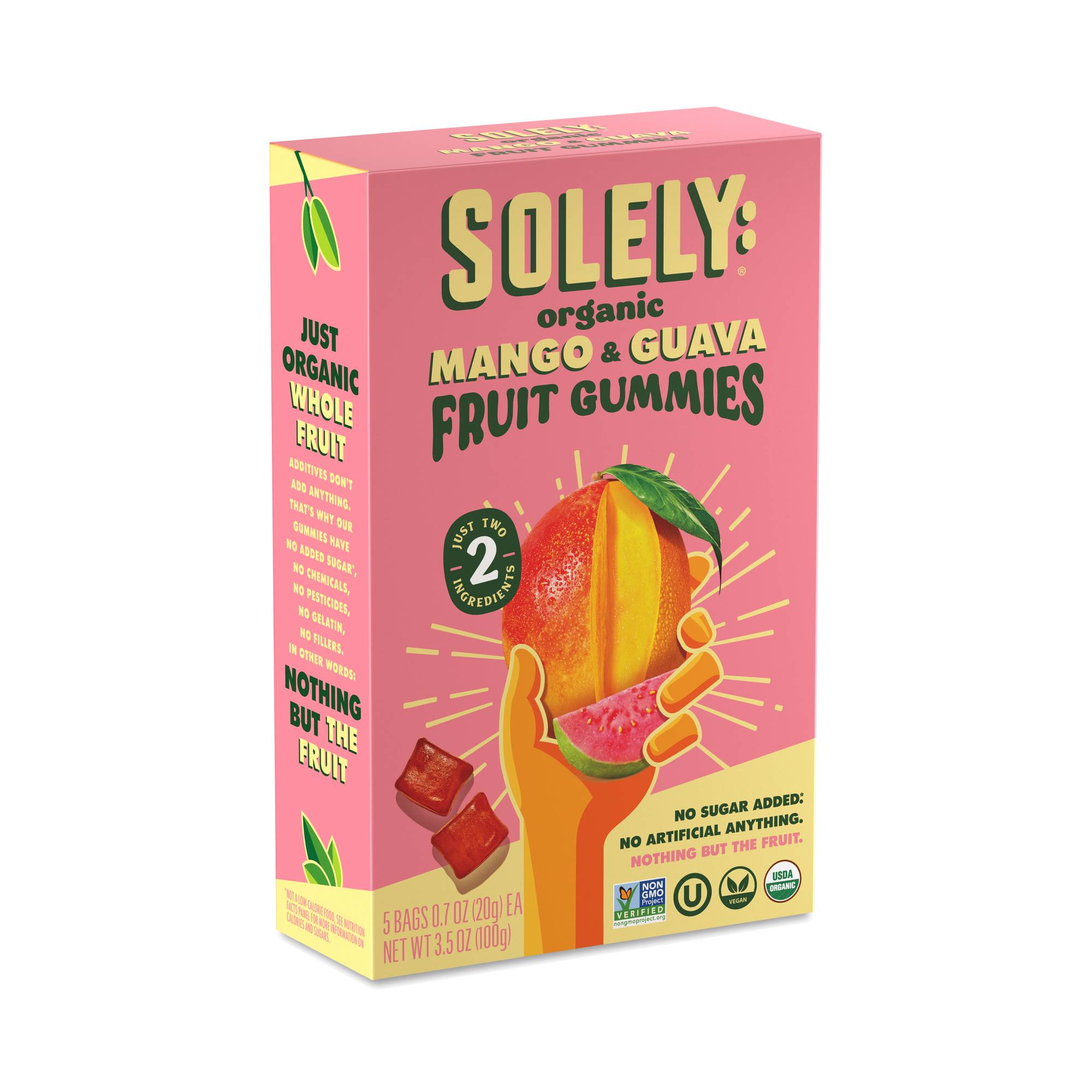 Organic Fruit Gummies, Mango & Guava, Snack Pack