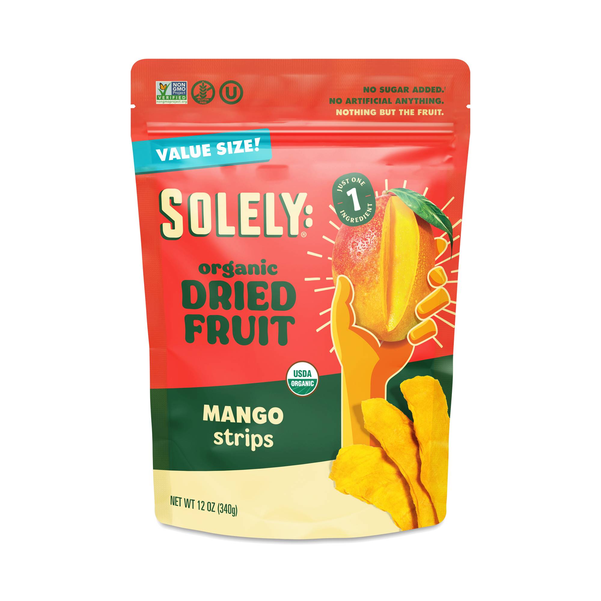 Organic Dried Fruit, Mango Strips, Value Size