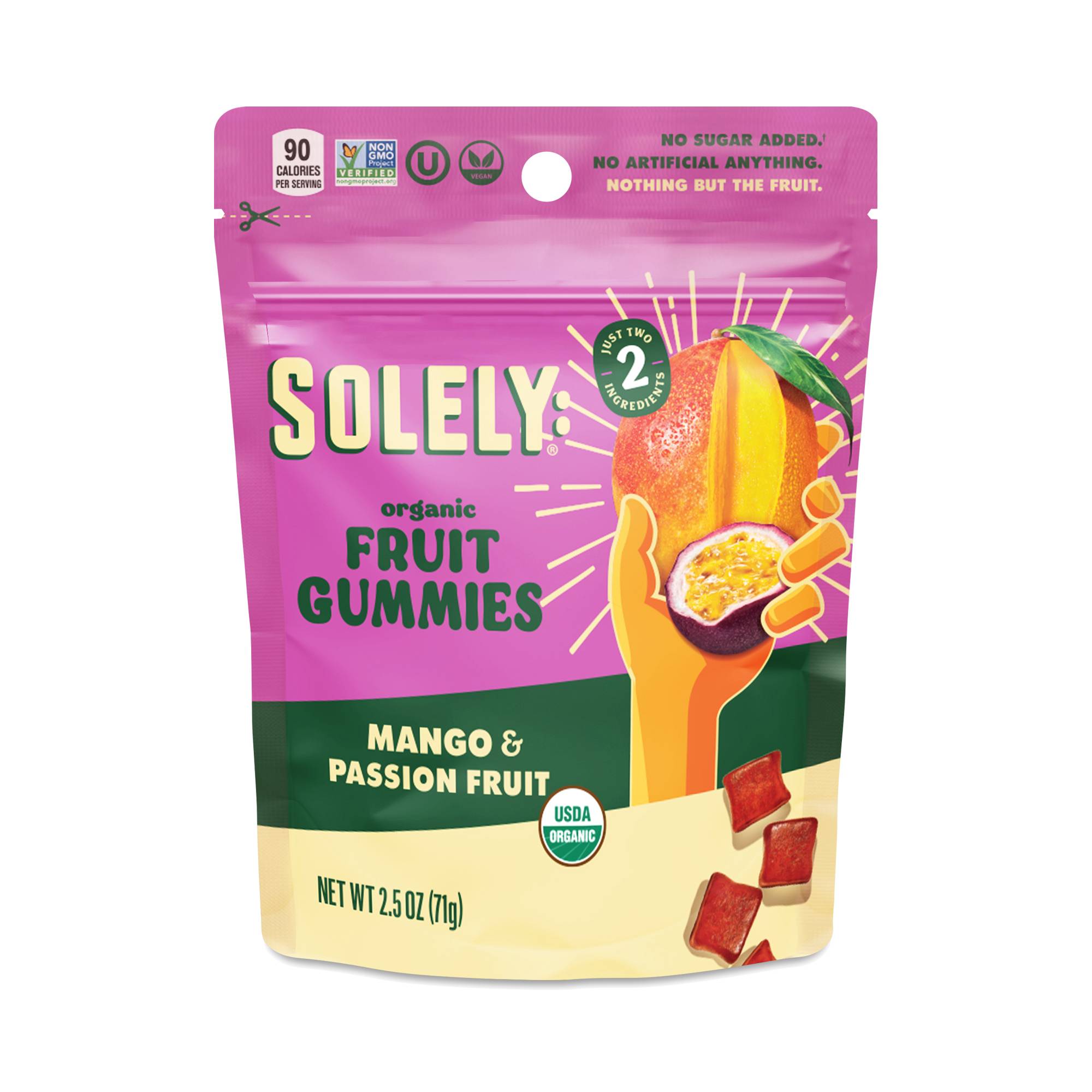 Organic Fruit Gummies, Mango & Passion Fruit