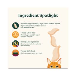 Freeze Dried Cat Treats & Topper, Chicken Breast