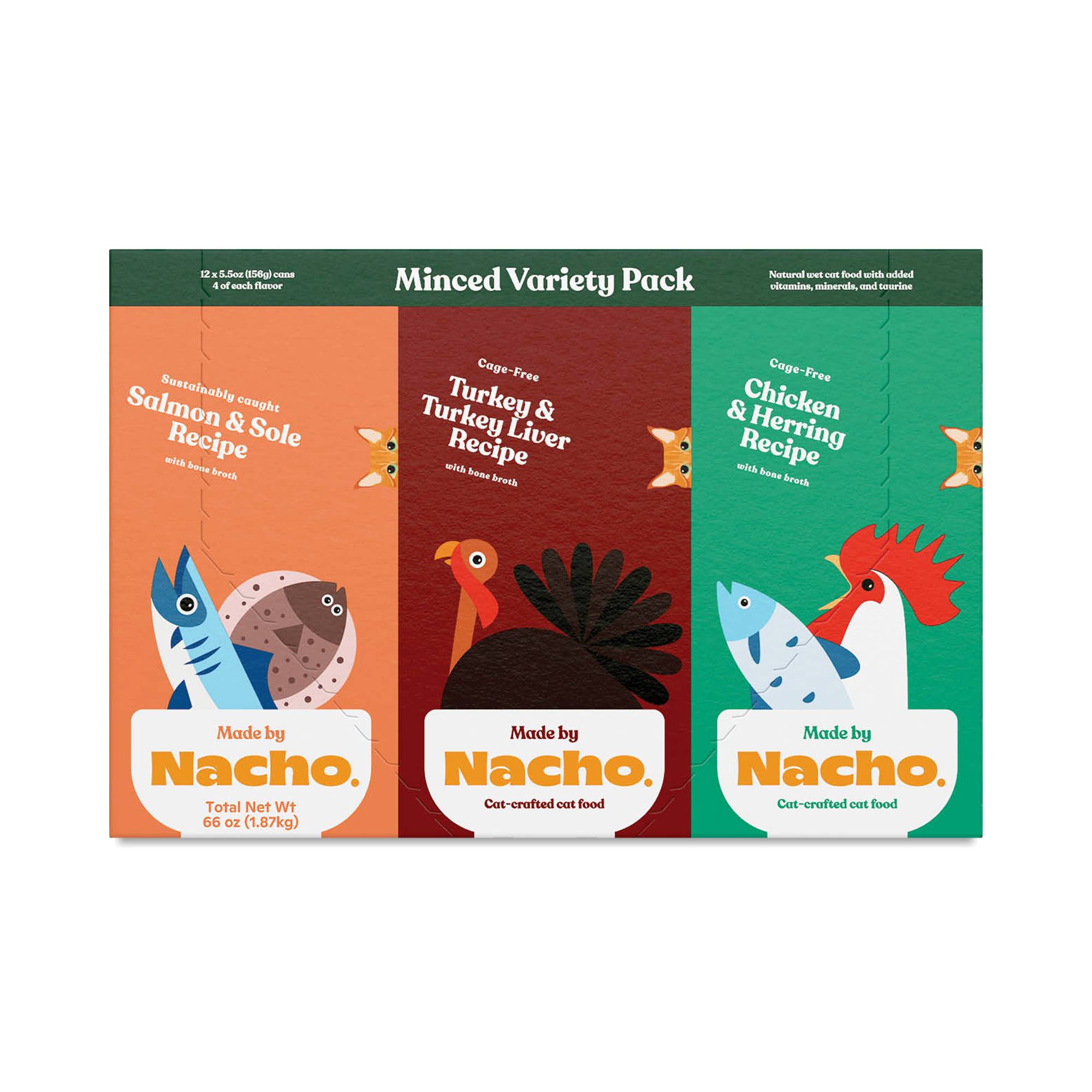 Minced Wet Cat Food, Variety Pack