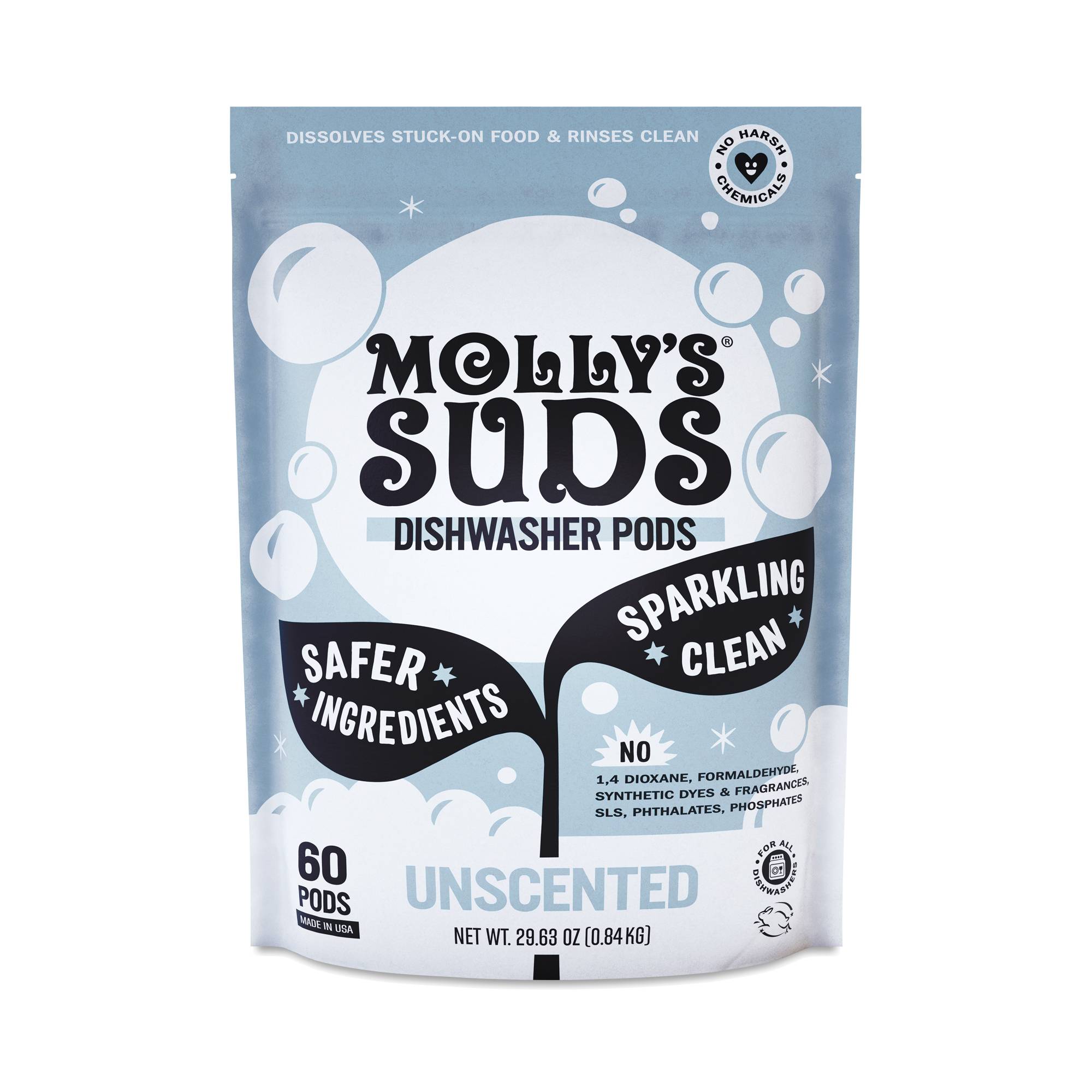 Dishwasher Detergent Pods, Unscented