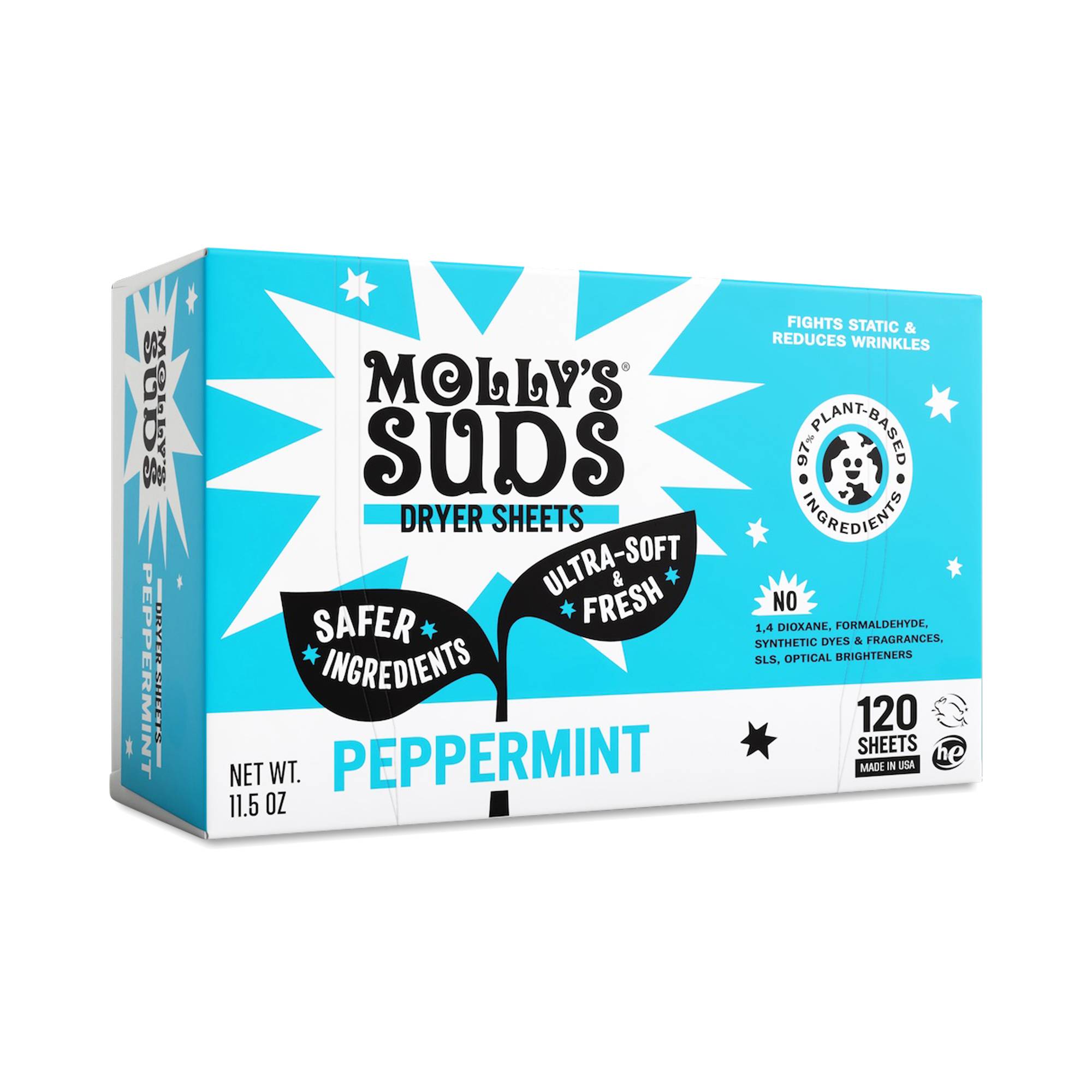 Fabric Softener Dryer Sheets, Peppermint