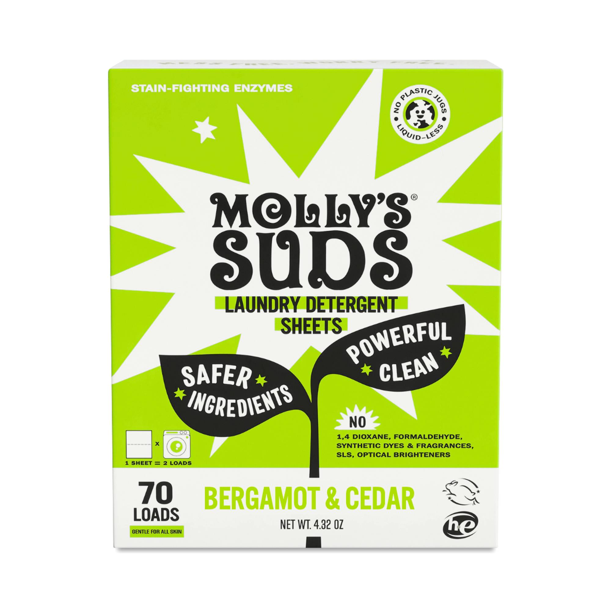 Laundry Detergent Sheets, Bergamot & Cedar