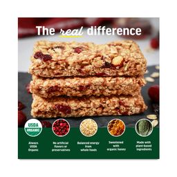 Organic Energy Bars, Oatmeal Cranberry & Almond