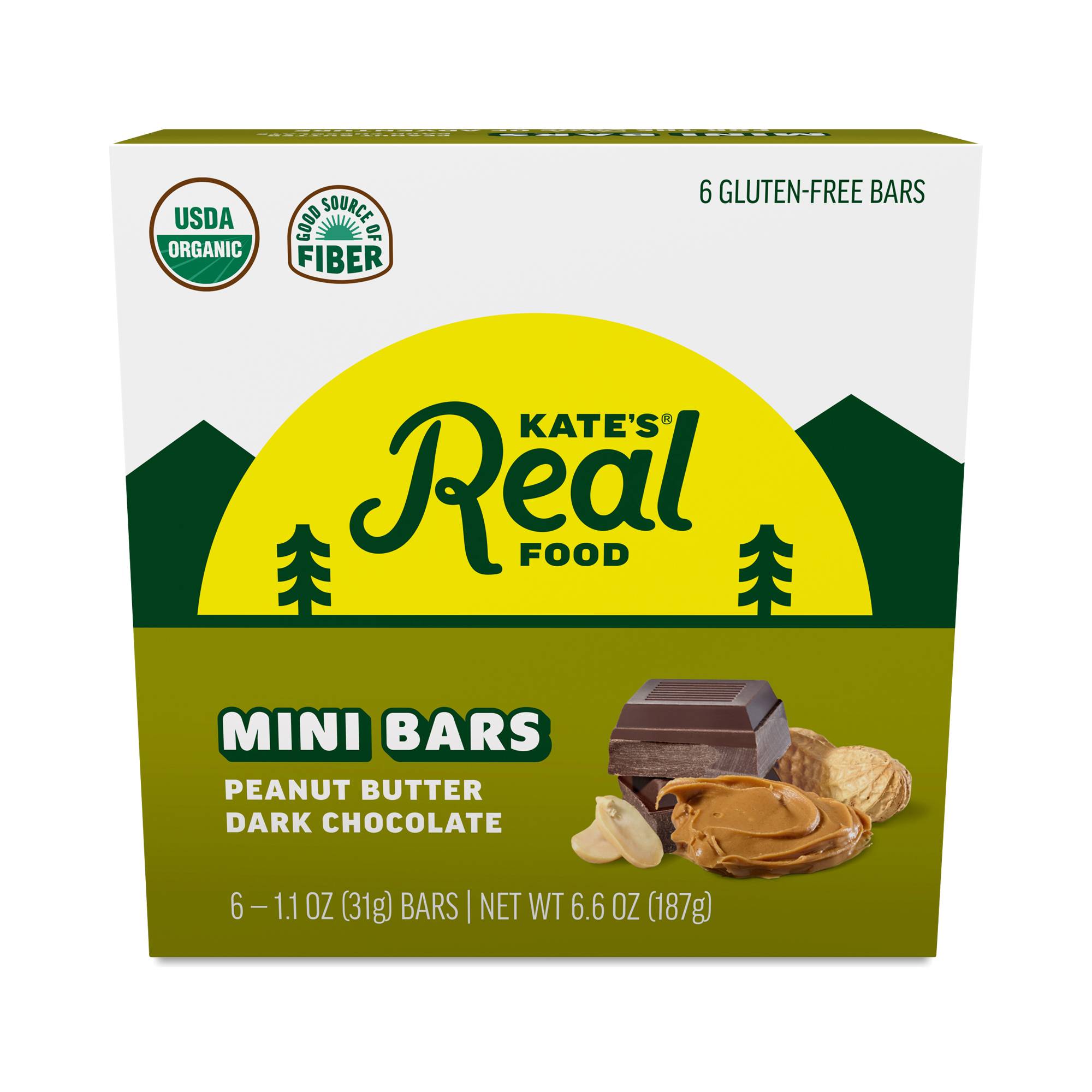 Organic Protein Mini Bars, Peanut Butter Dark Chocolate