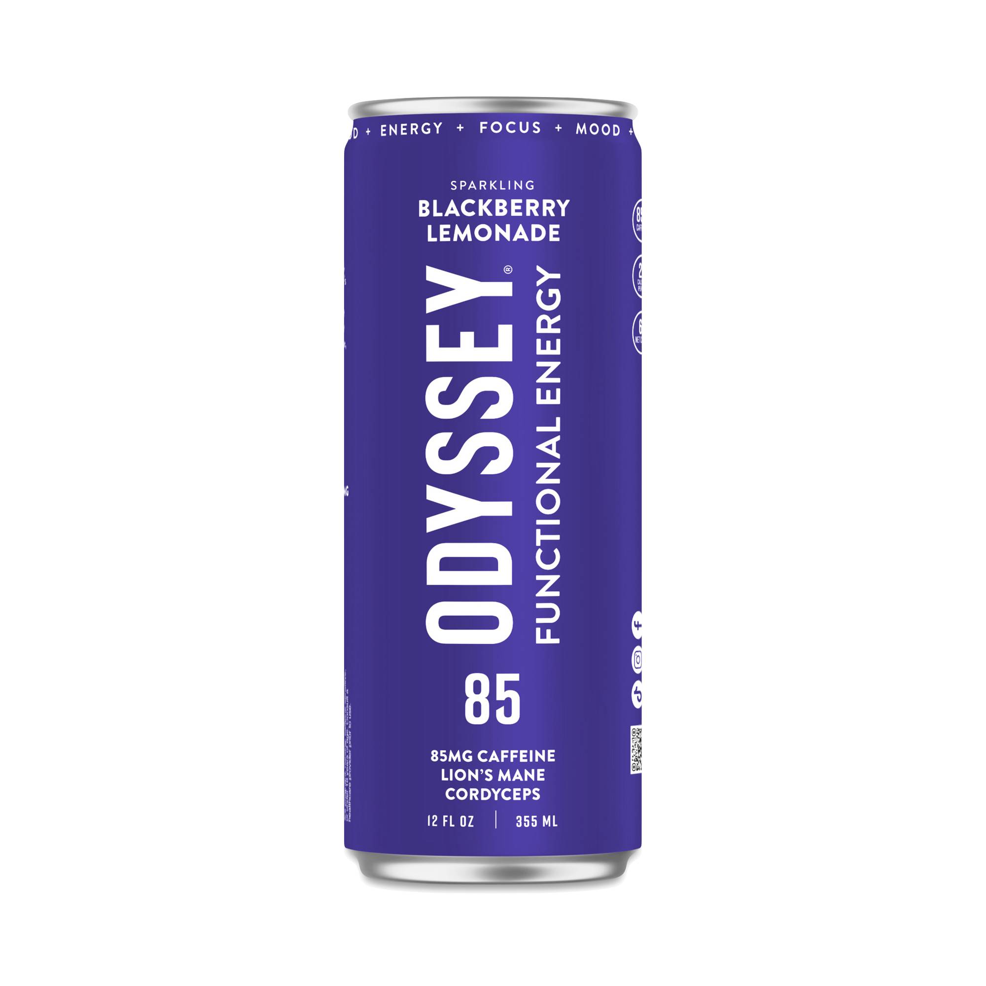 Sparkling Functional Energy Drink, Blackberry Lemonade