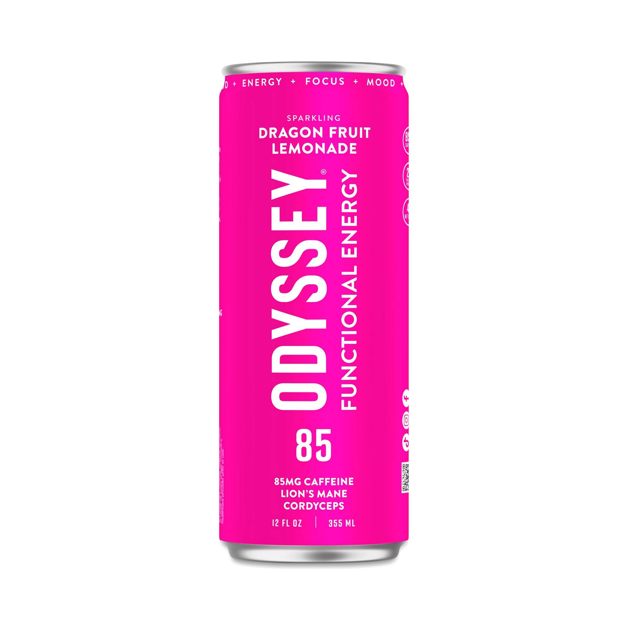 Sparkling Functional Energy Drink, Dragon Fruit Lemonade