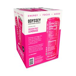 Sparkling Functional Energy Drink, Dragon Fruit Lemonade, Multipack