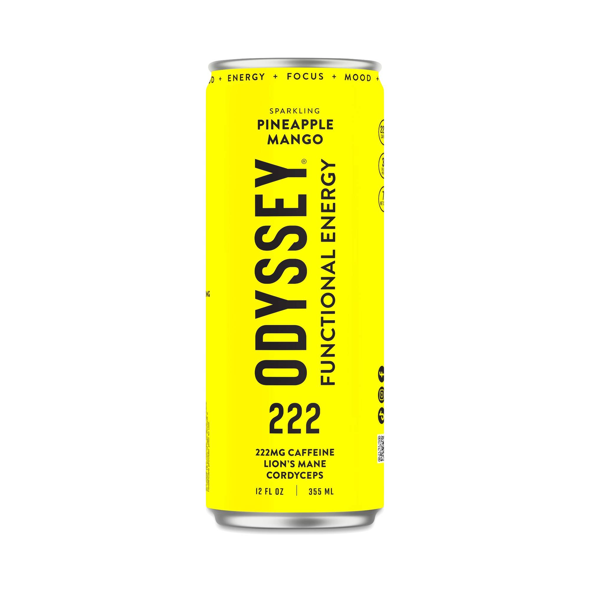 Sparkling Functional Energy Drink, Pineapple Mango