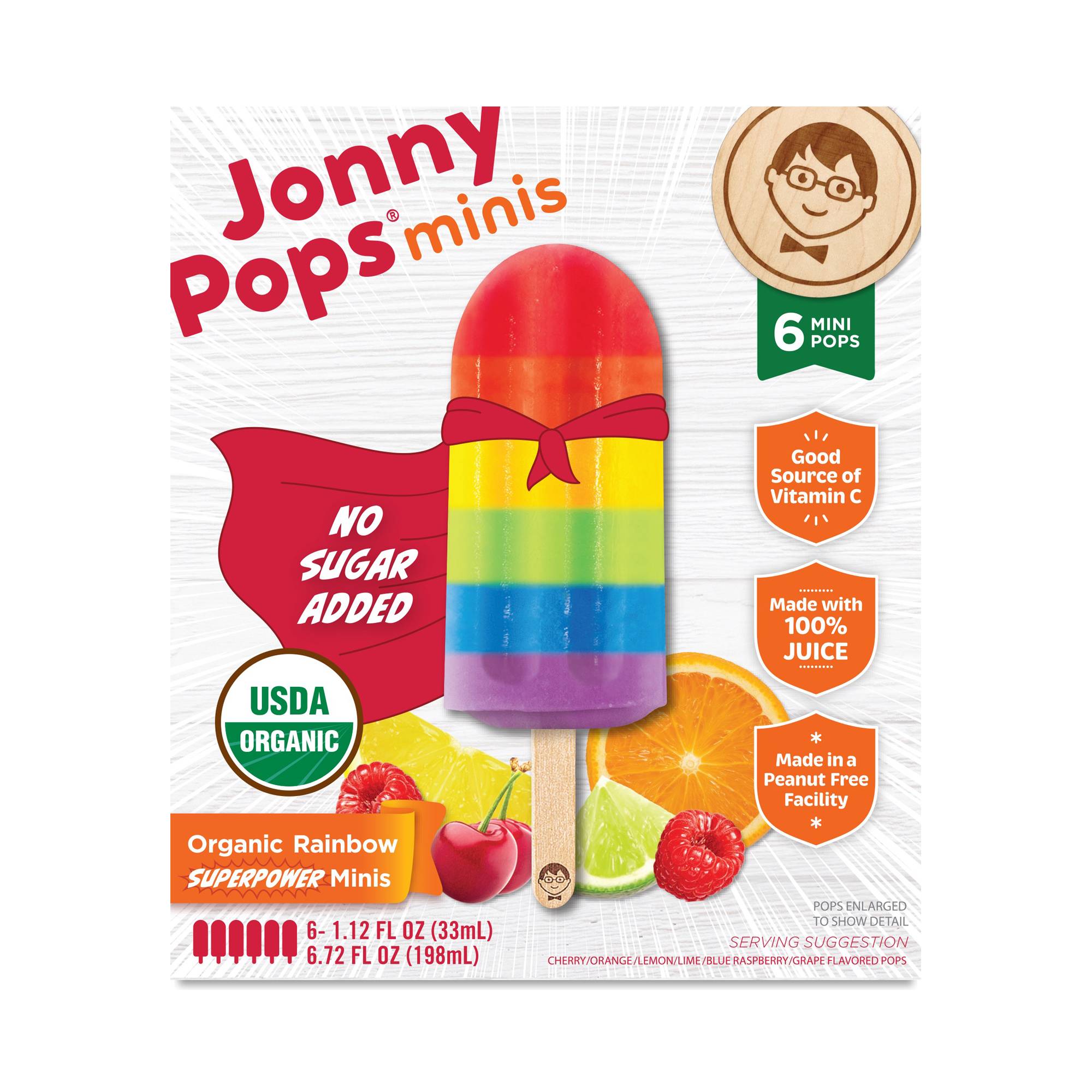 Organic Rainbow Superpower Mini Pops