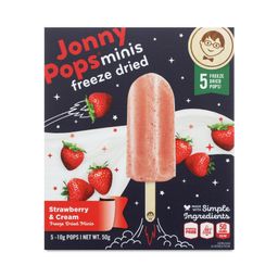 Mini Freeze Dried Pops, Strawberry & Cream