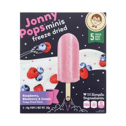 Mini Freeze Dried Pops, Raspberry, Blueberry & Cream