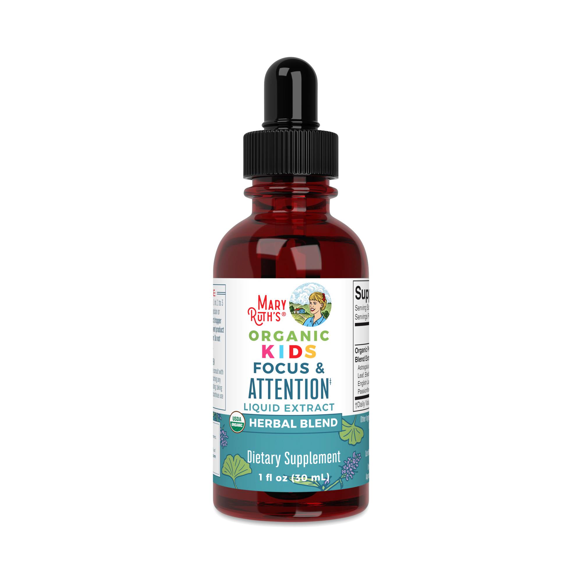 Kids Focus And Attention Drops, Org, 1 oz