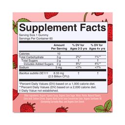 Kids Organic Probiotic Gummies, Strawberry