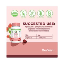 Kids Organic Probiotic Gummies, Strawberry