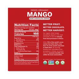 Organic Dried Mango, Dark Chocolate Dipped