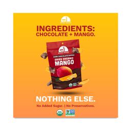 Organic Dried Mango, Dark Chocolate Dipped