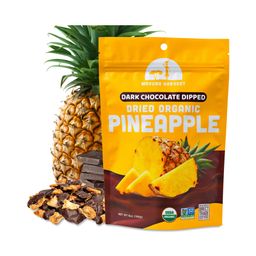 Organic Dried Pineapple, Dark Chocolate Dipped
