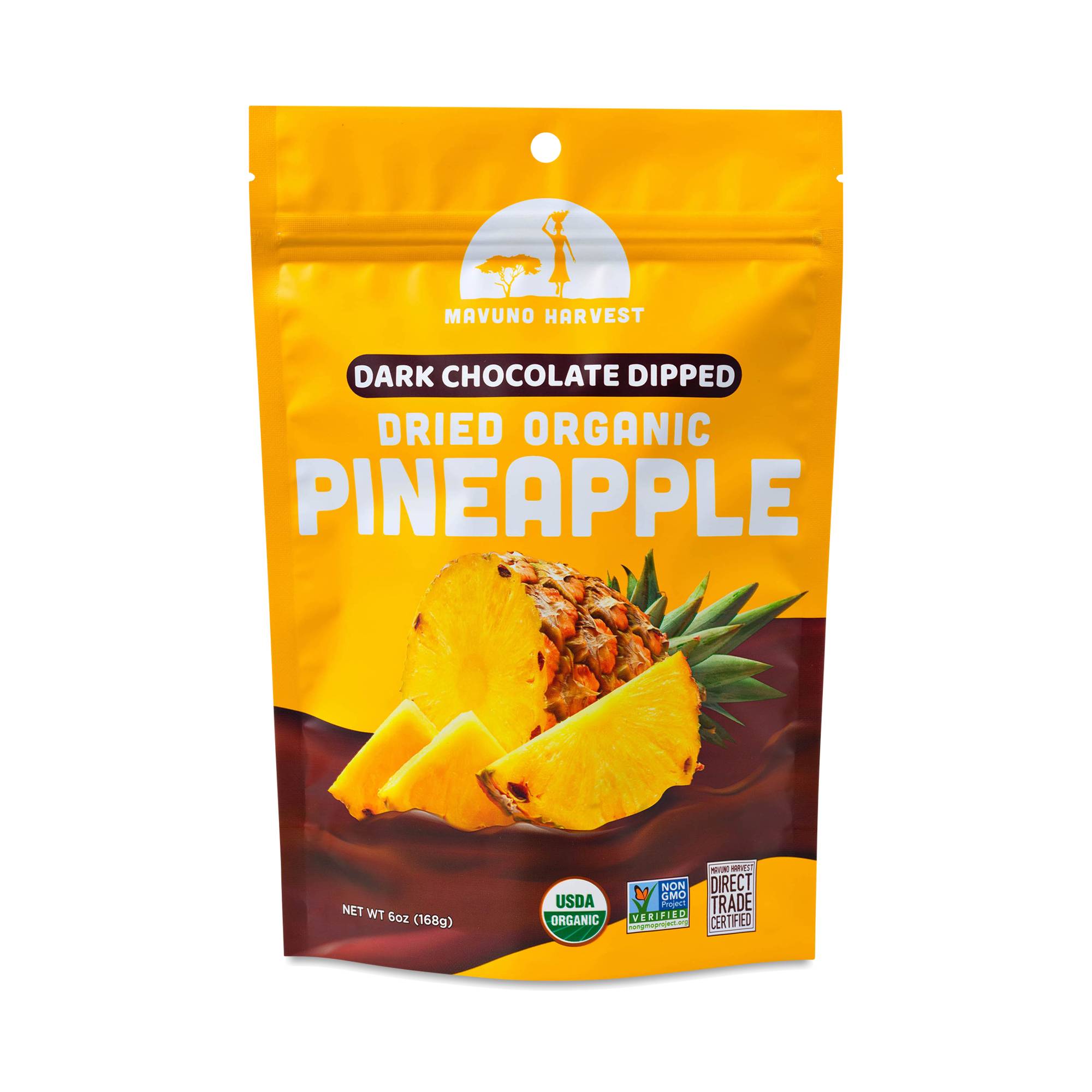 Organic Dried Pineapple, Dark Chocolate Dipped